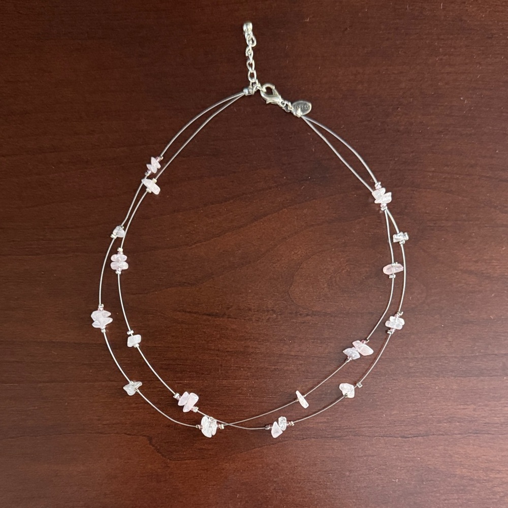Pink Gemstone Choker Necklace